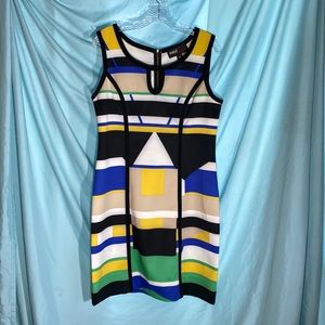 Vintage miss60 geometrical dress size 8